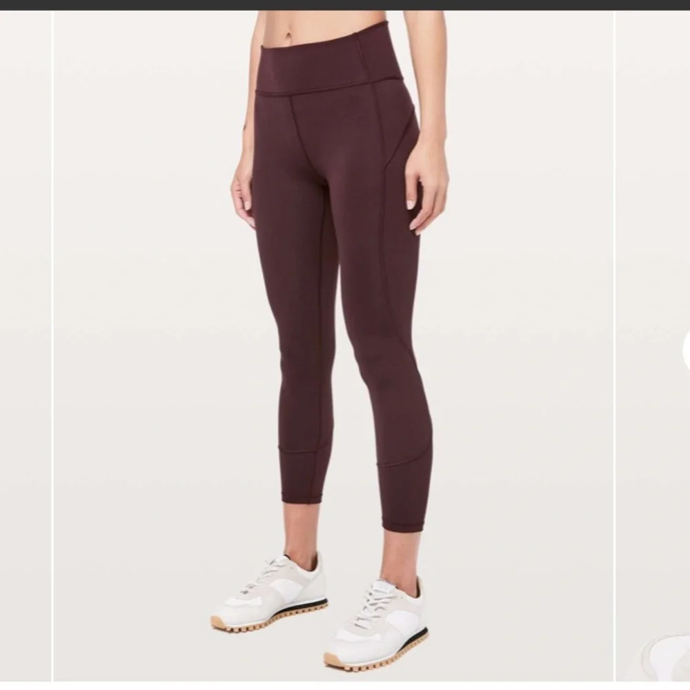 Lululemon In Movement 7/8 Tight Plum Shadow Purple Size 2